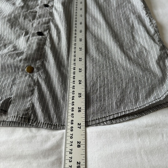 Vintage Buffalo David Bitton‎ Men's Houndstooth Button Up Shirt Gray/Black M - Picture 12 of 14